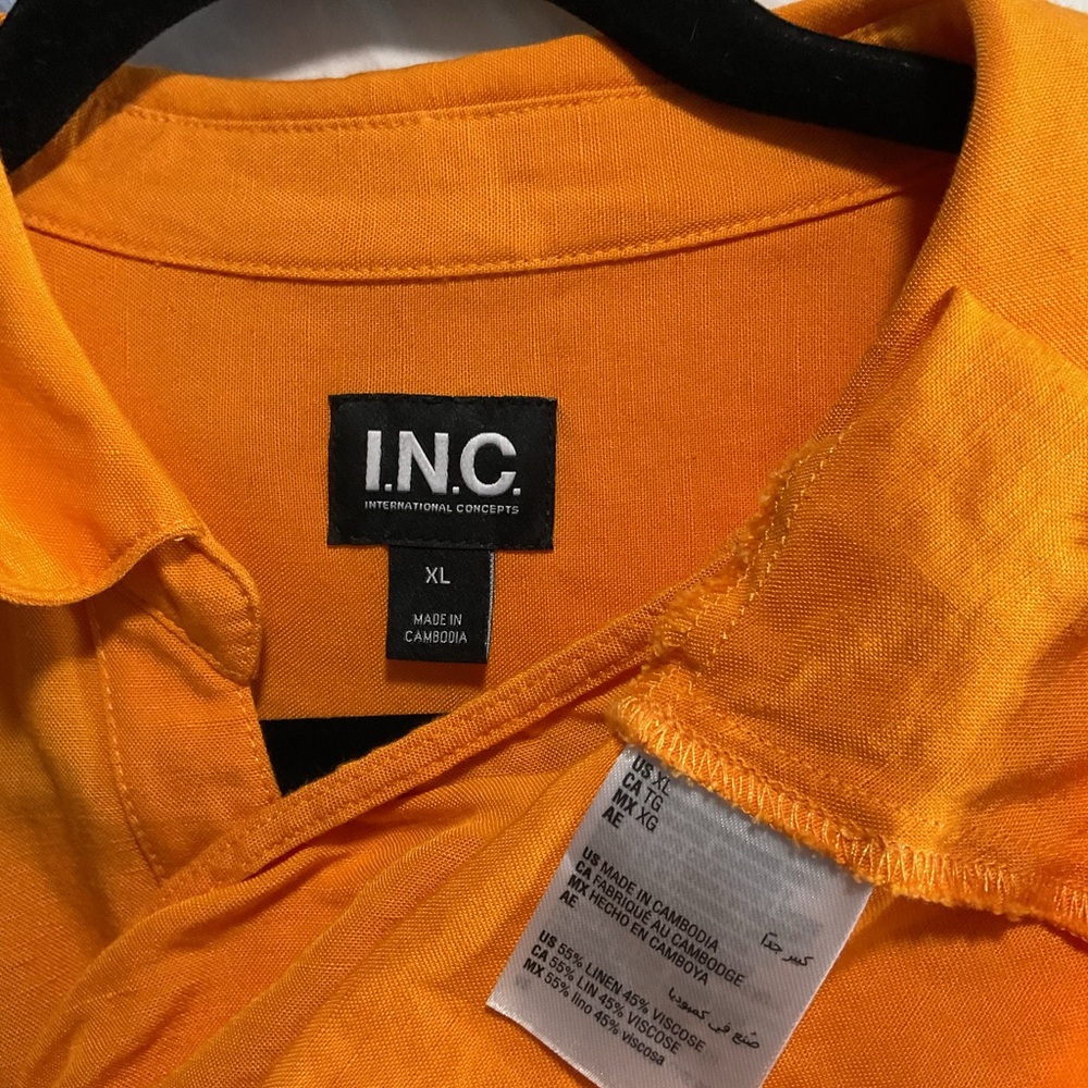 INC International Concepts Men's Orange Shirt